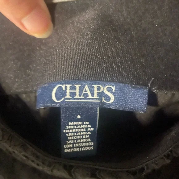 NWT Chaps Classic Black Pencil Midi Skirt, Floral Lace, Lined, size 6 - Picture 5 of 7